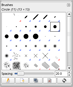 Диалог выбора кисти