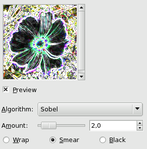 Параметры фильтра Край