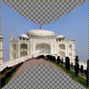 Пример применения фильтра Искривить