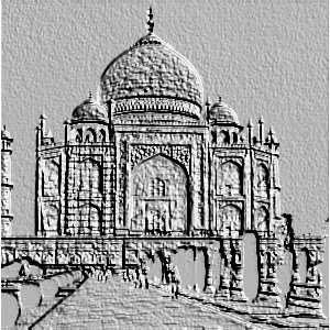 Пример применения фильтра Барельеф