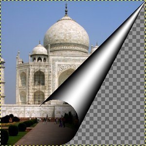 Пример применения фильтра Загнутая страница