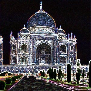 Пример применения фильтра Выделения края