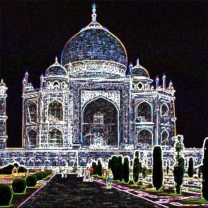 Пример применения фильтра Выделения края