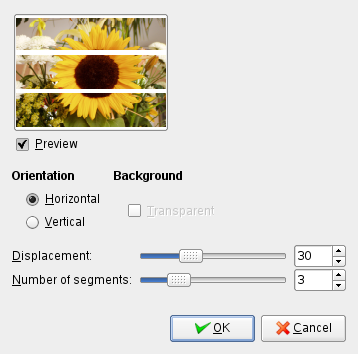 Парамеры фильтра Жалюзи
