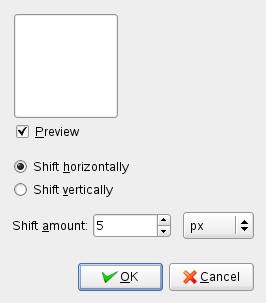 Параметры фильтра Сдвиг