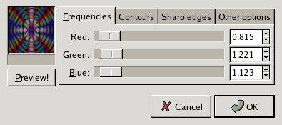 Параметры фильтра Дифракционные текстуры