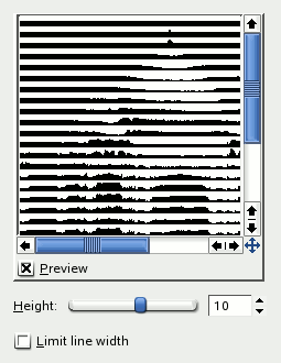 Параметры фильтра Гравировка