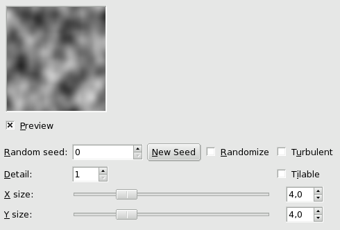 Параметры фильтра Сплошной шум