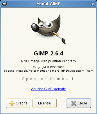 The About dialog window