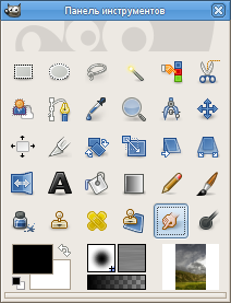 Инструмент Палец на панели инструментов