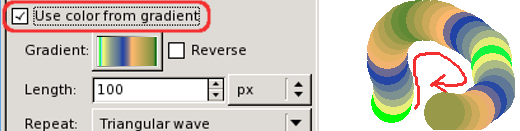 Как быстро использовать градиент с инструментом рисования