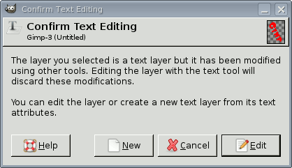 Предостережение о потере изменений